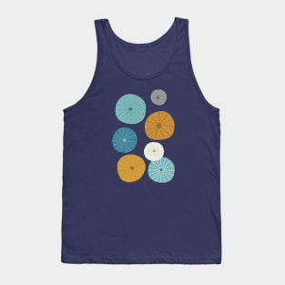 Sea Urchins in Blue + Gold Tank Top